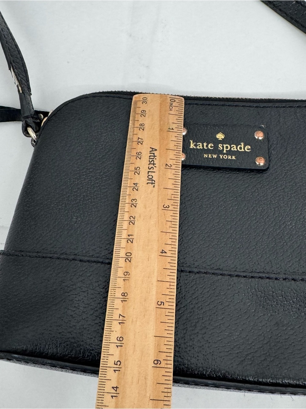 Kate Spade Wellesley Hanna Black Saffino Leather Crossbody Bag - Picture 8 of 16